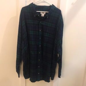 4XL Harbor Bay Plaid Long Sleeve Button Down